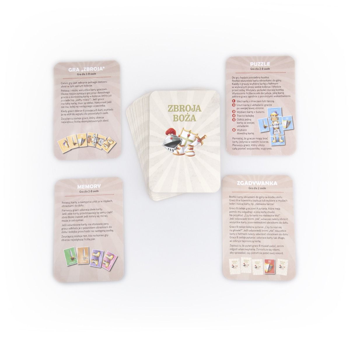 Gra "Zbroja Boża" 4w1 memory, zgadywanka, puzzle, gra