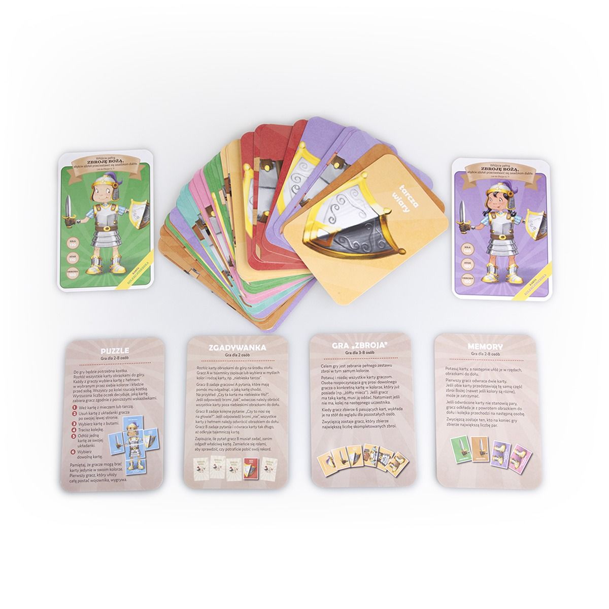Gra "Zbroja Boża" 4w1 memory, zgadywanka, puzzle, gra
