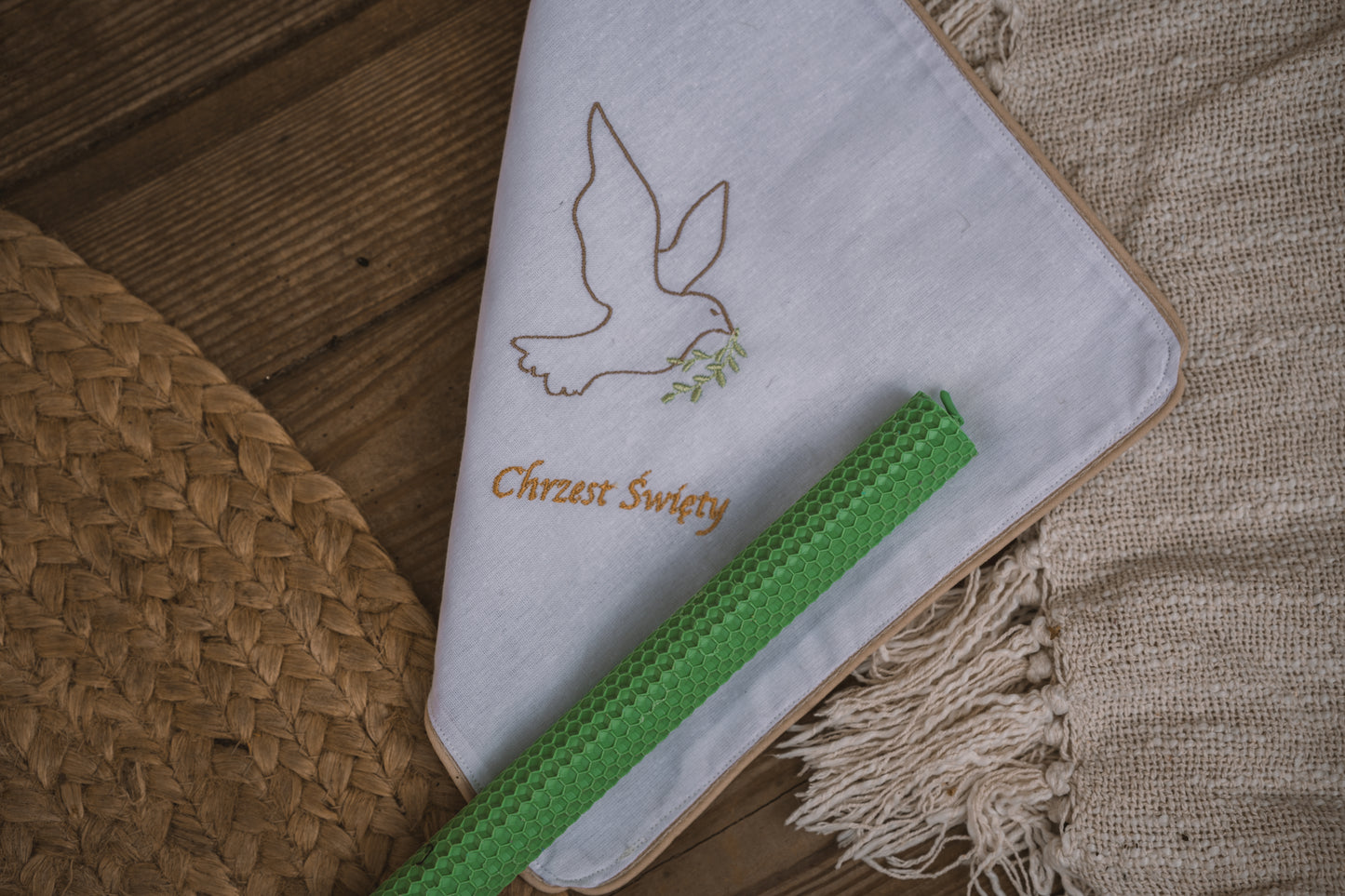 Szatka do Chrztu Świętego - Duch Święty Boho (z opcją personalizacji)