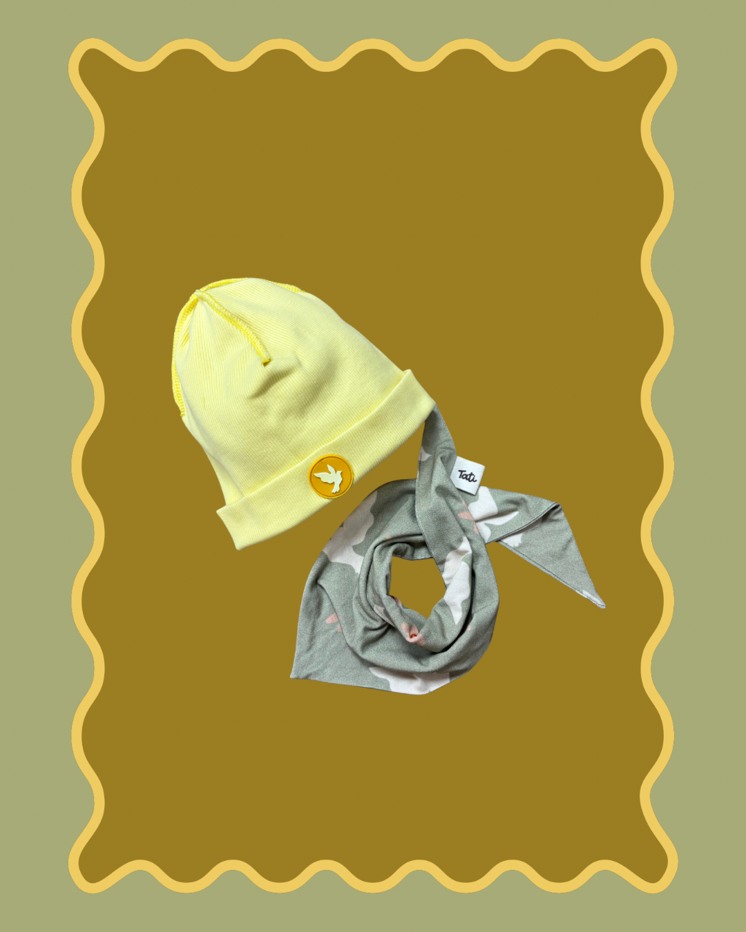 Zestaw czapka + bandanka bambusowa (mix & match)