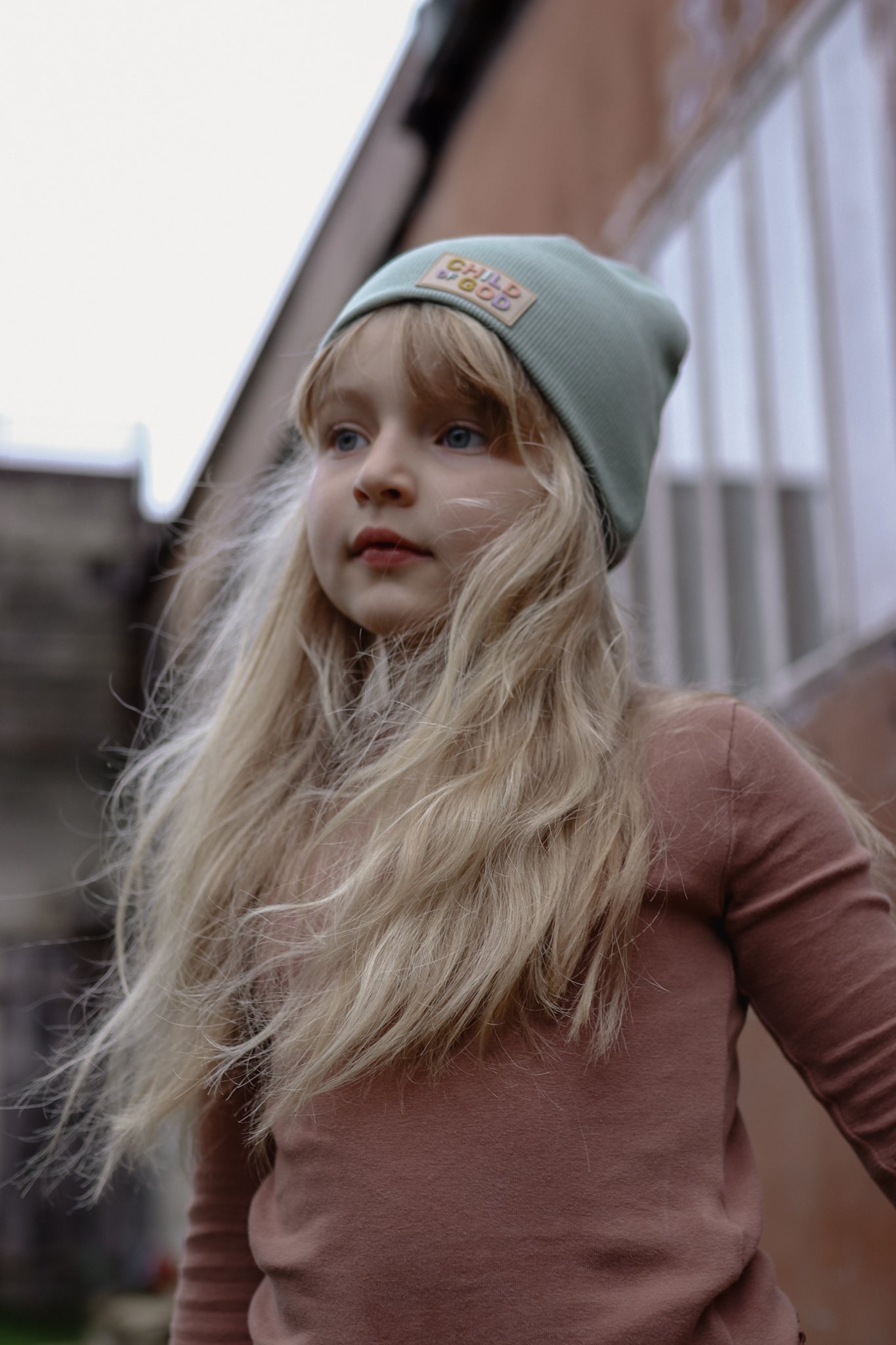 CHILD OF GOD SET Zielona Czapka + Komin