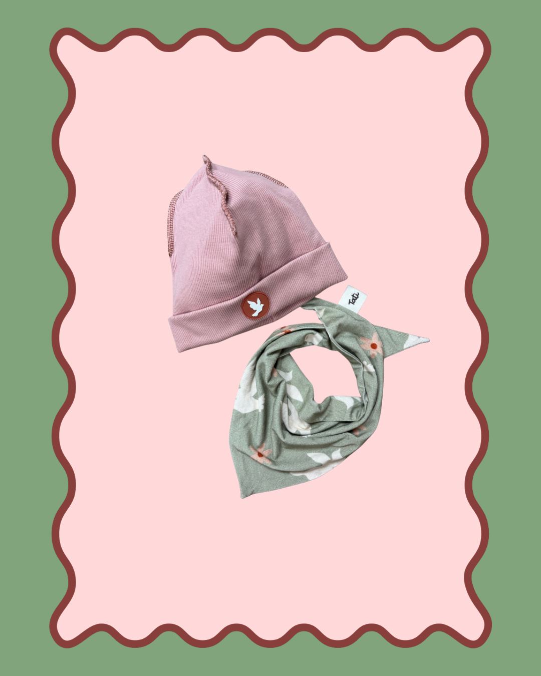 Zestaw czapka + bandanka bambusowa (mix & match)