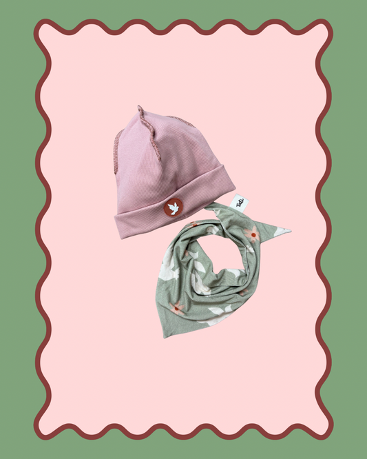 Zestaw czapka + bandanka bambusowa (mix & match)