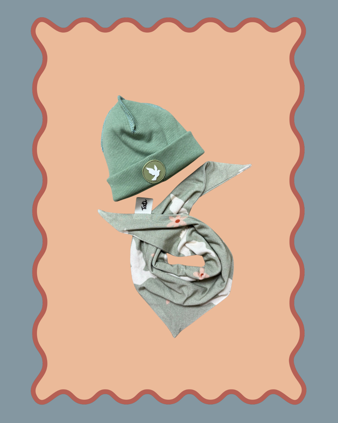 Zestaw czapka + bandanka bambusowa (mix & match)