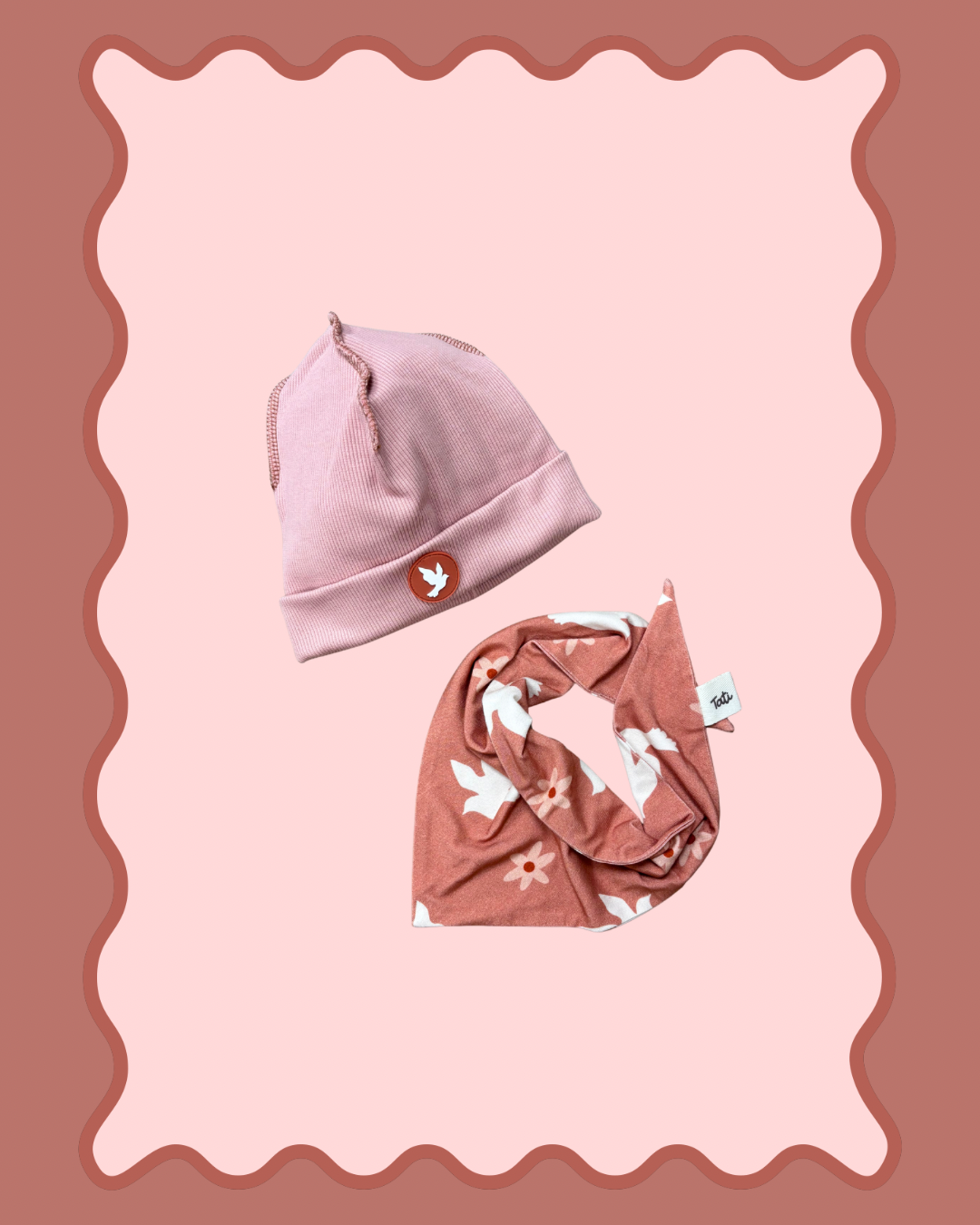 Zestaw czapka + bandanka bambusowa (mix & match)