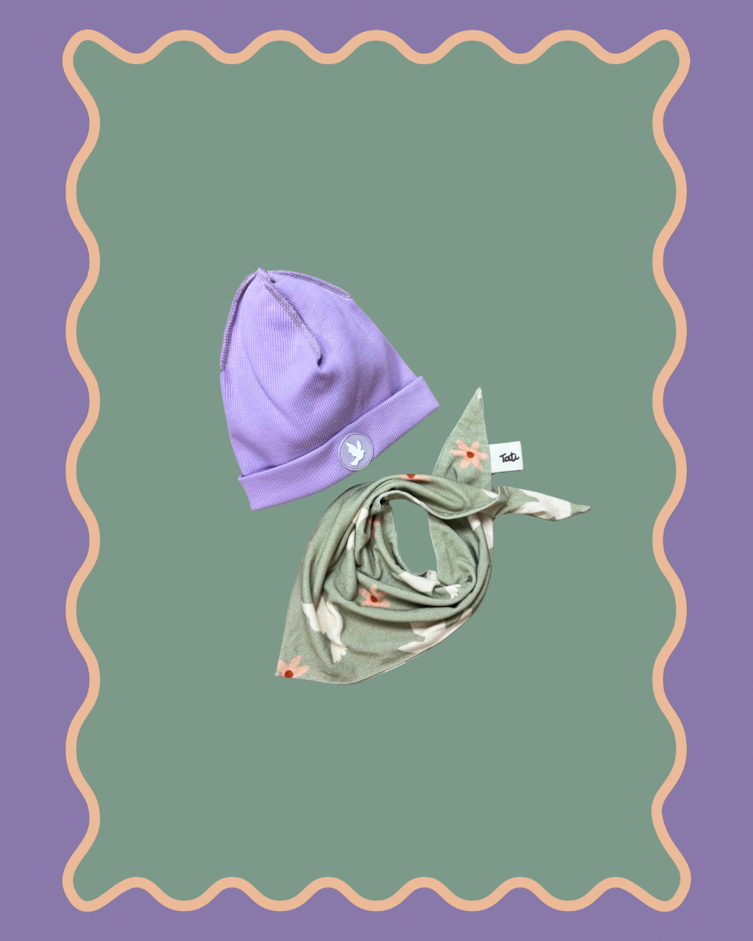 Zestaw czapka + bandanka bambusowa (mix & match)