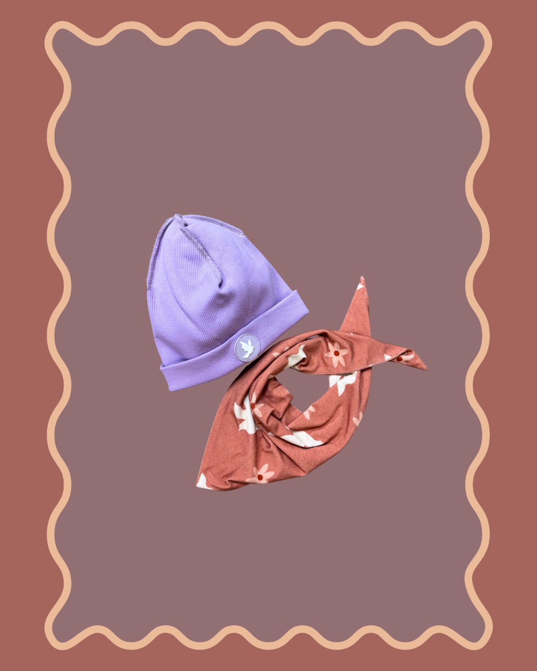 Zestaw czapka + bandanka bambusowa (mix & match)